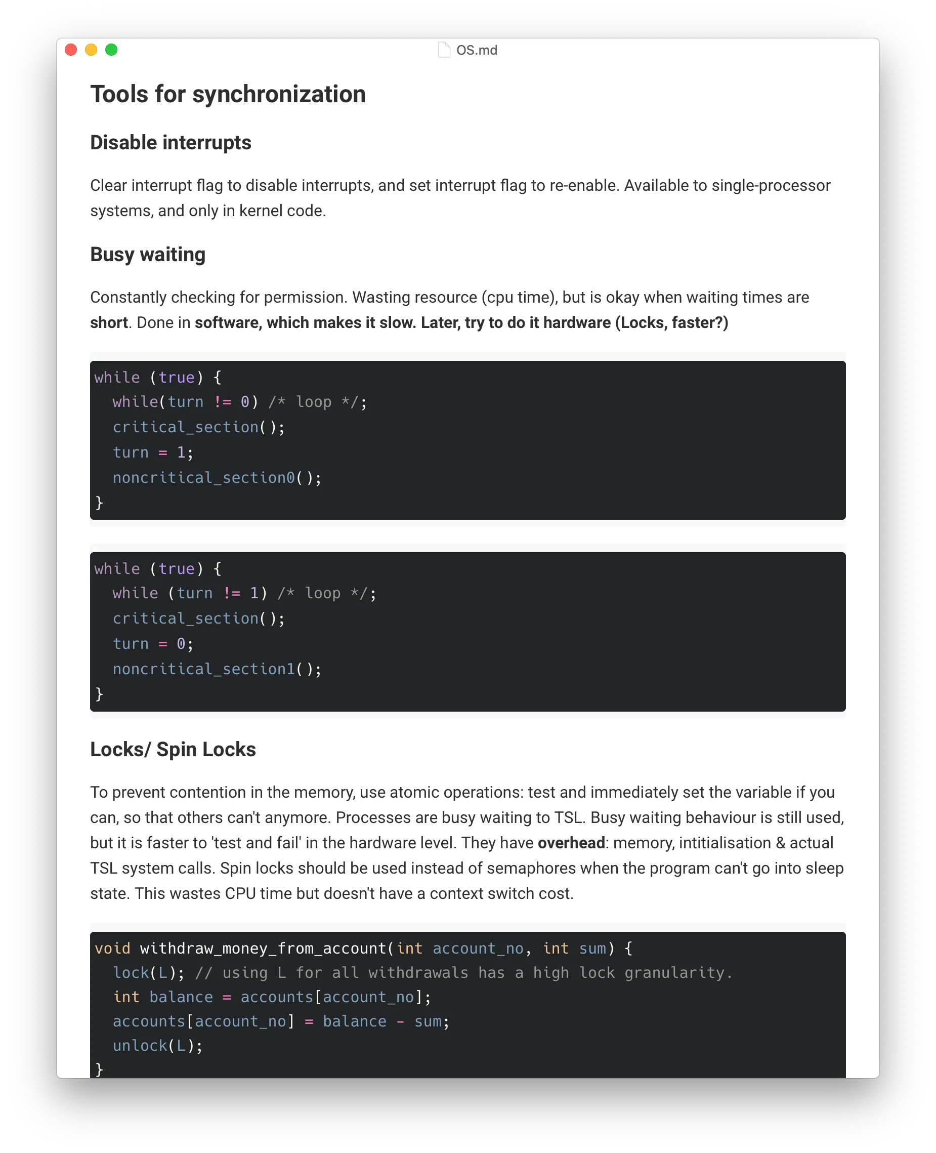 Screenshot of Typora
